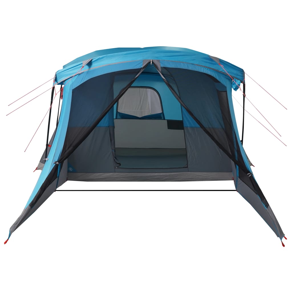 Campingtelt med veranda 4 personer blå vanntett