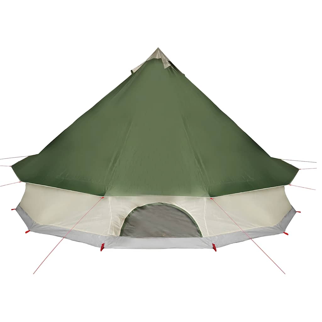 Tipi-telt for camping 6 personer grønn vanntett