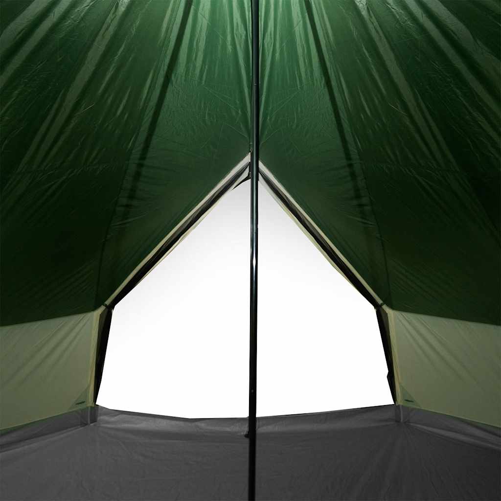 Tipi-telt for camping 6 personer grønn vanntett