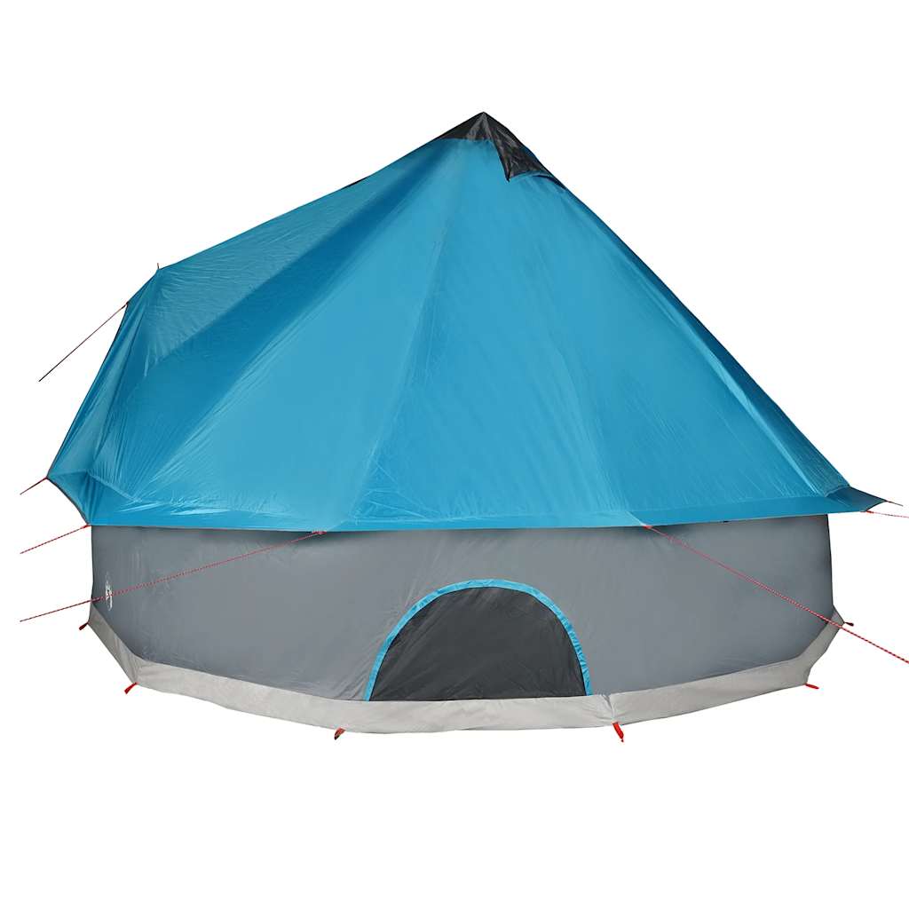 Familietelt tipi for 6 personer blå vanntett