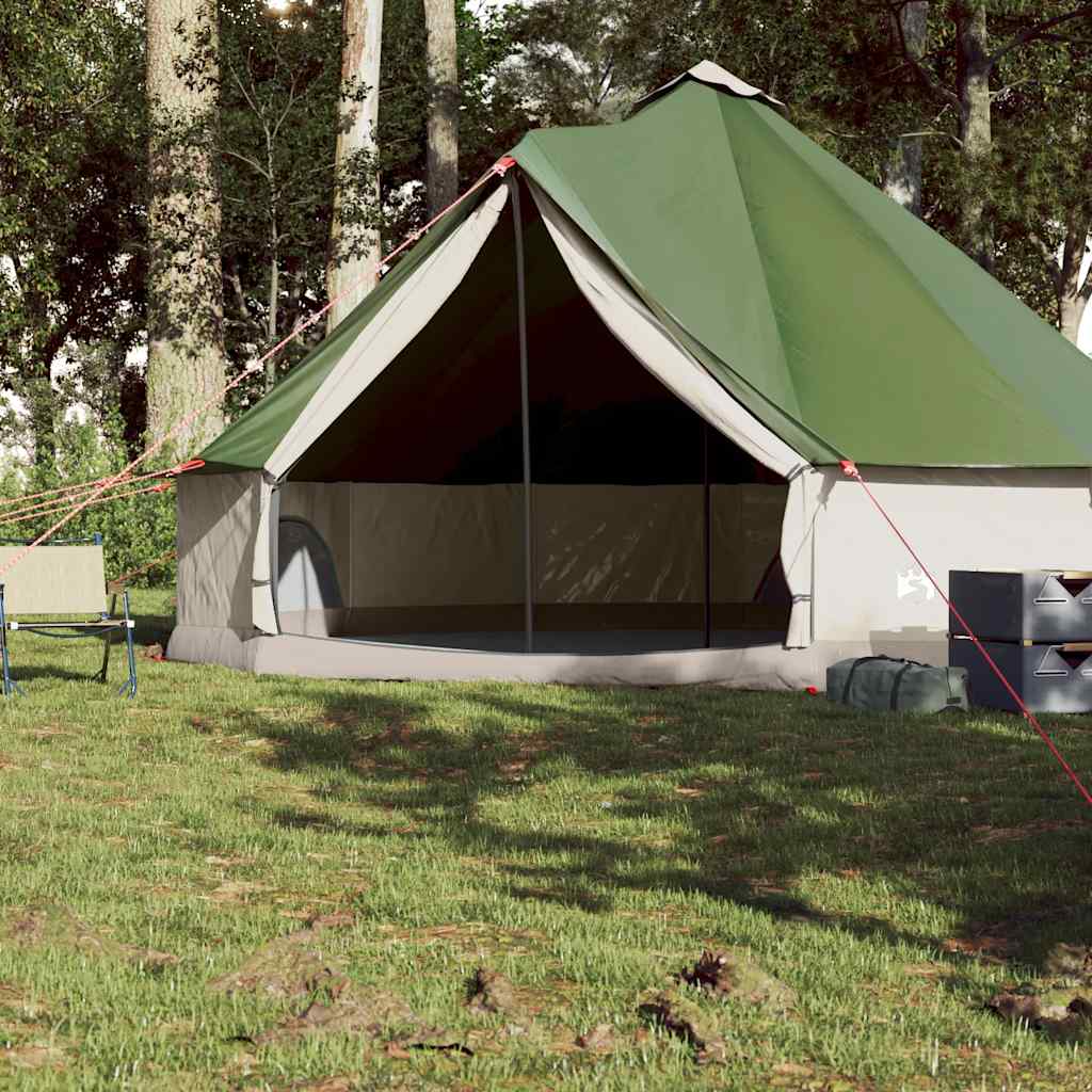 Tipi-telt for camping 8 personer grønn vanntett