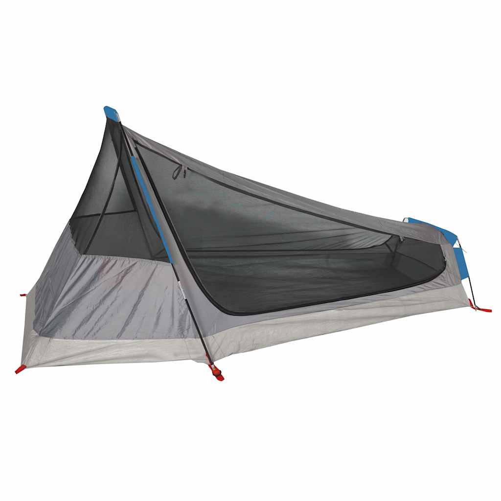 Tunneltelt for camping 1 person blå vanntett