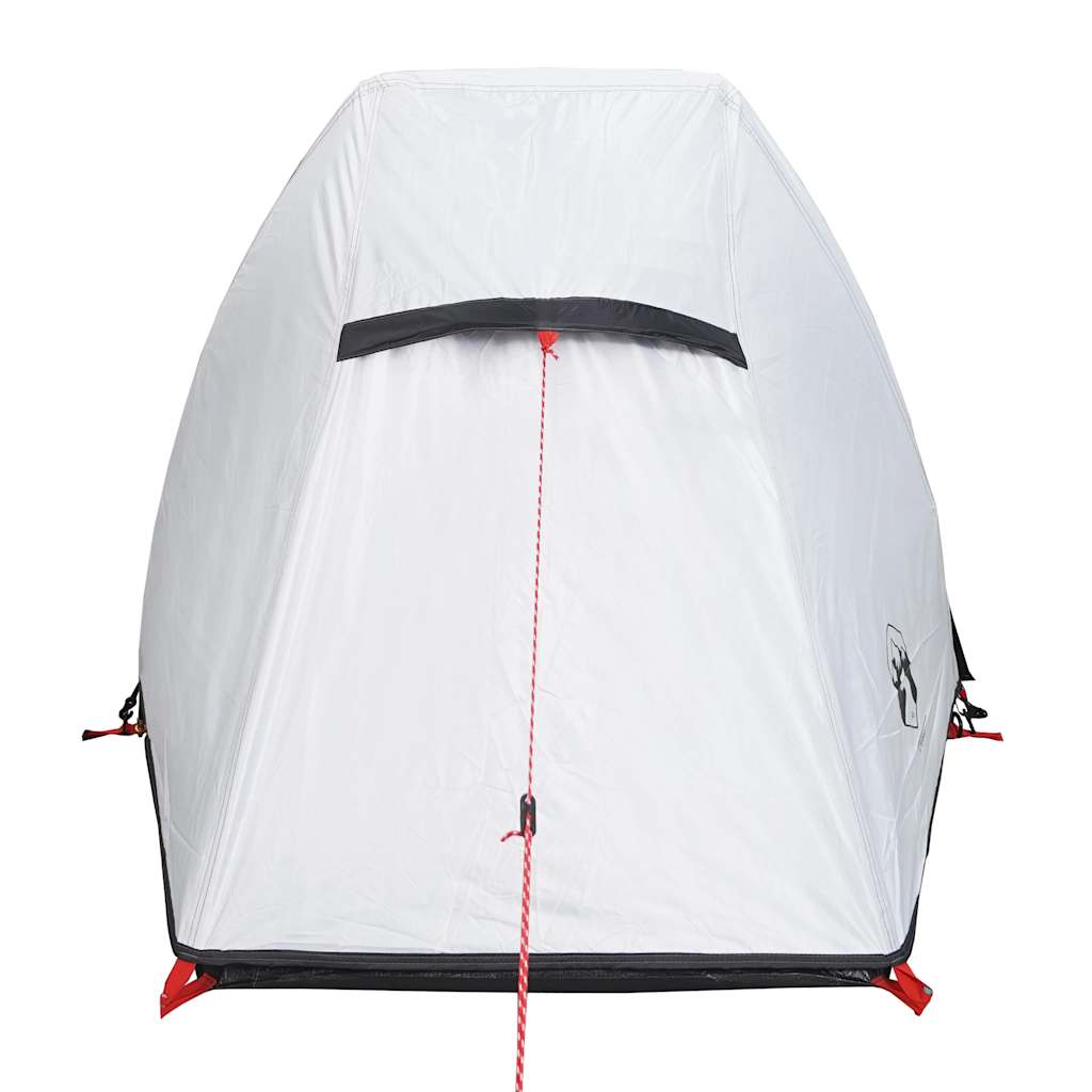 Tunneltelt for camping 1 person hvit blendingsstoff vanntett
