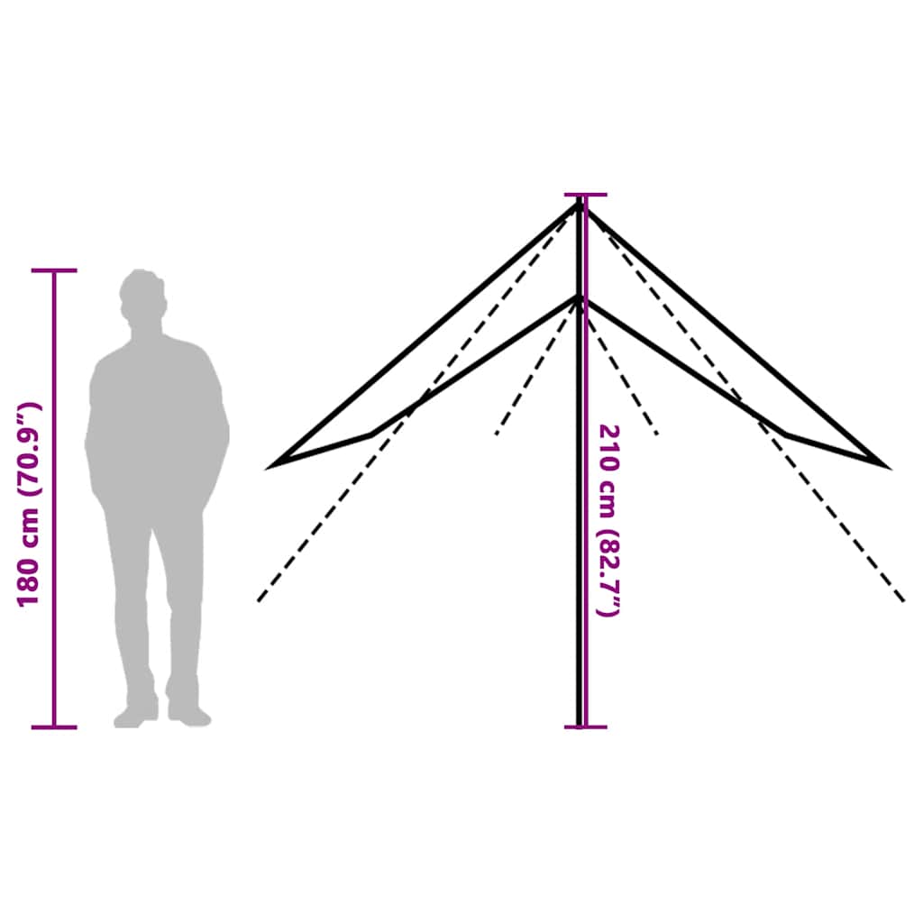 Campingpresenning blå 430x380x210 cm vanntett
