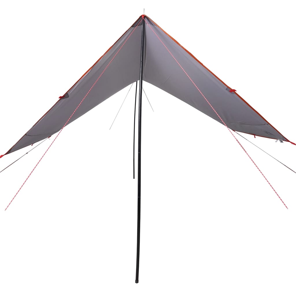 Campingpresenning grå og oransje 430x380x210 cm vanntett