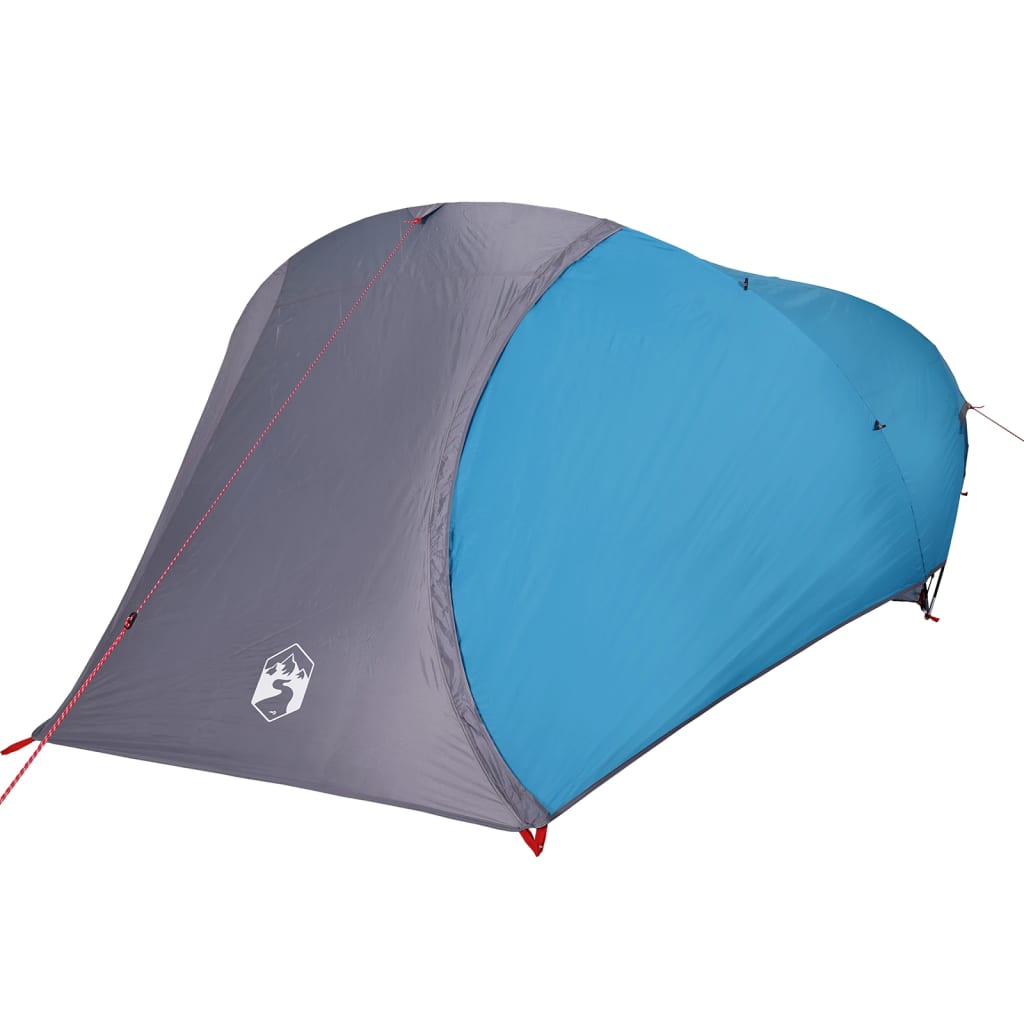 Kuppeltelt for camping 4 personer blå vanntett