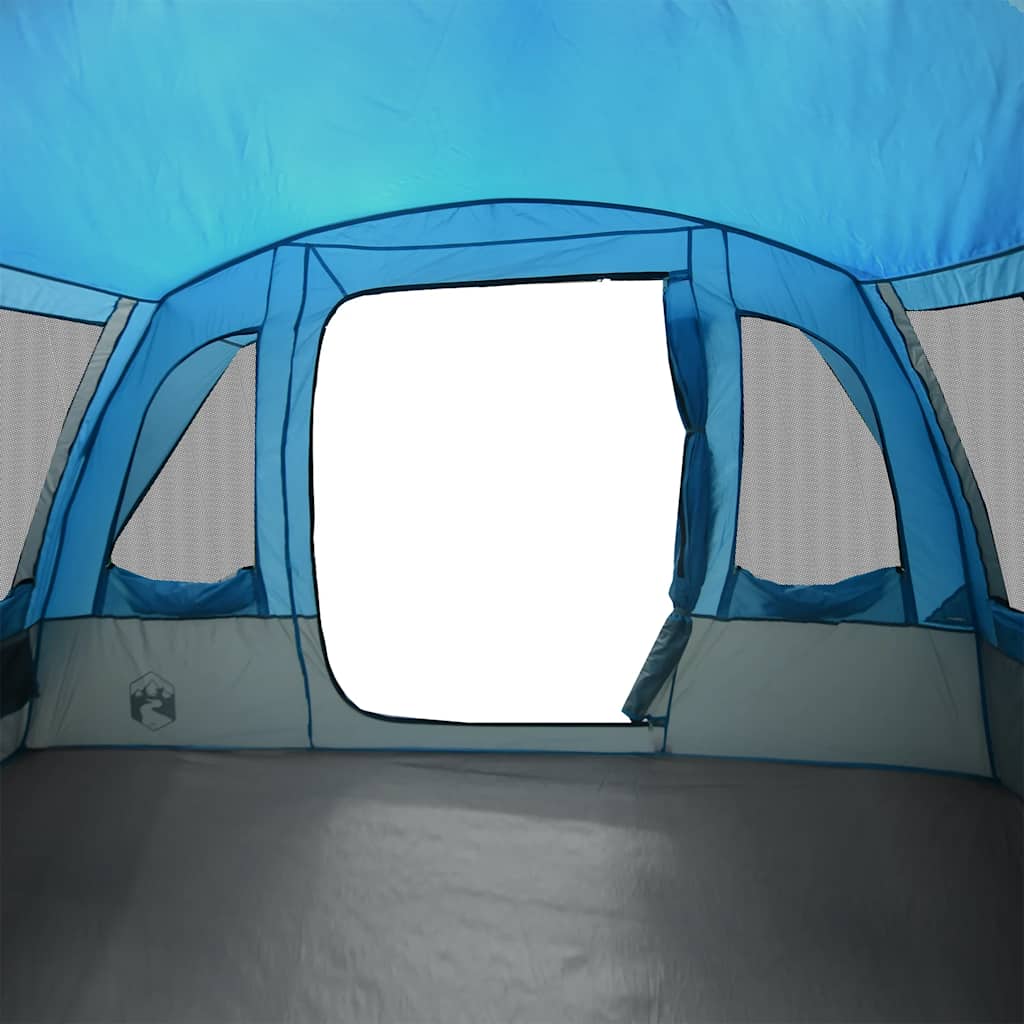 Tunneltelt for camping 8 personer blå vanntett