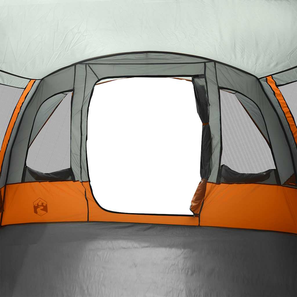 Tunneltelt for camping 8 personer grå vanntett