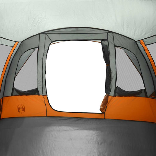 Tunneltelt for camping 8 personer grå vanntett