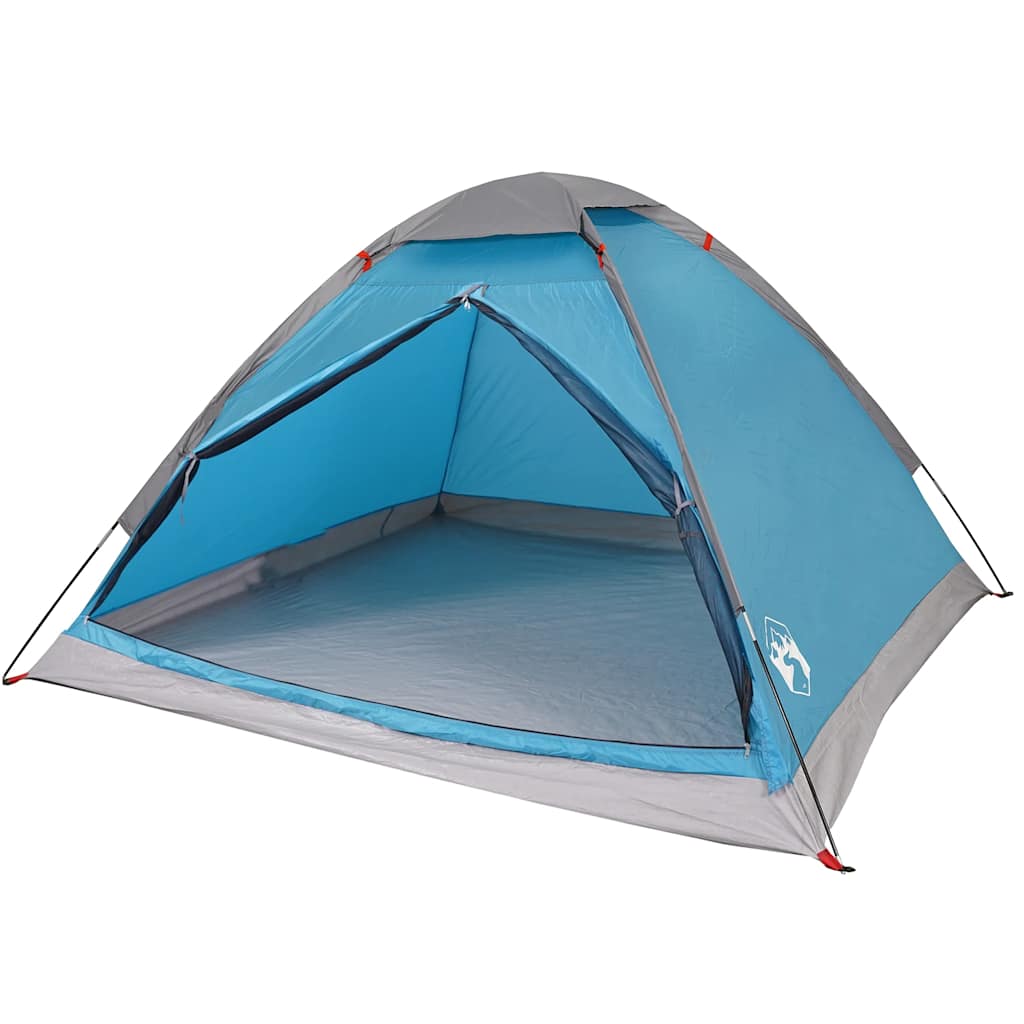 Kuppeltelt for camping 1 person blå vanntett