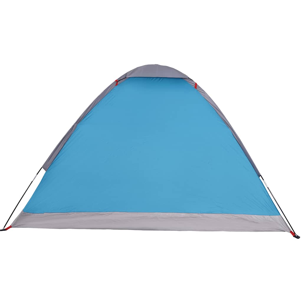 Kuppeltelt for camping 4 personer blå vanntett