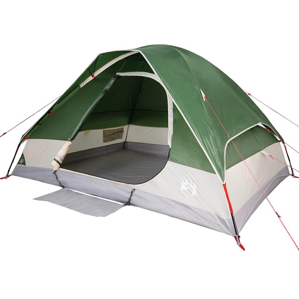 Kuppeltelt for camping 4 personer grønn vanntett