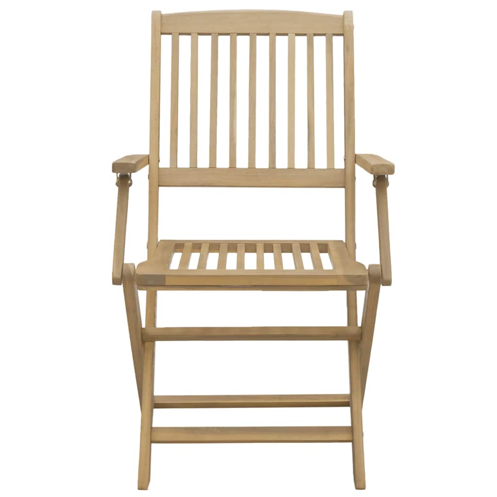 Sammenleggbare hagestoler 2 stk 54x61x88 cm heltre akasie