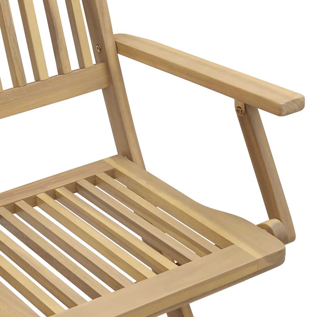 Sammenleggbare hagestoler 2 stk 54x61x88 cm heltre akasie
