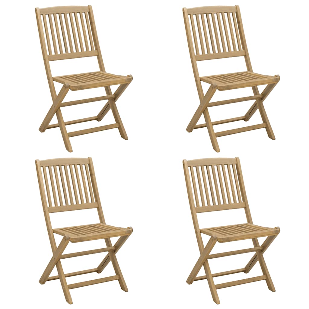 Sammenleggbare hagestoler 4 stk 44x50x88 cm heltre akasie
