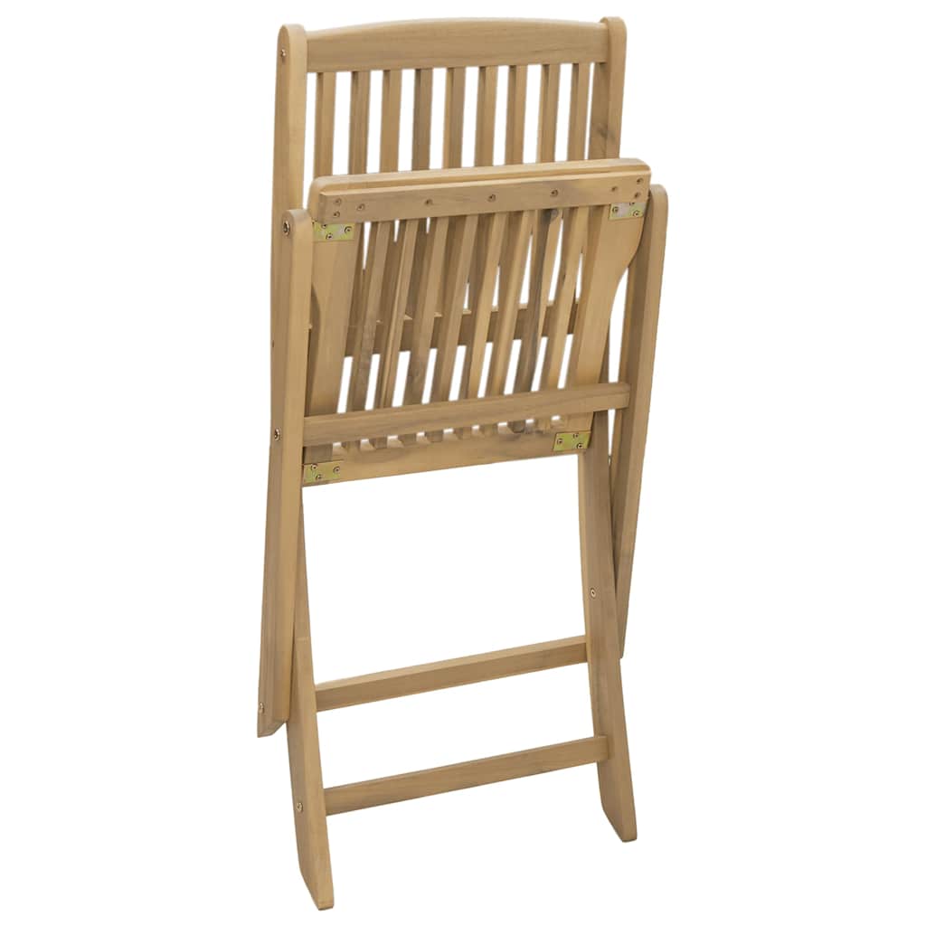 Sammenleggbare hagestoler 4 stk 44x50x88 cm heltre akasie
