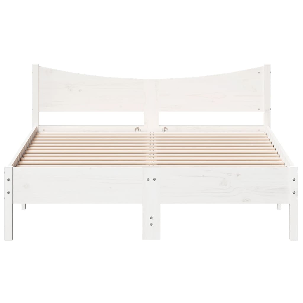 Sengeramme uten madrass hvit 135x190 cm heltre furu