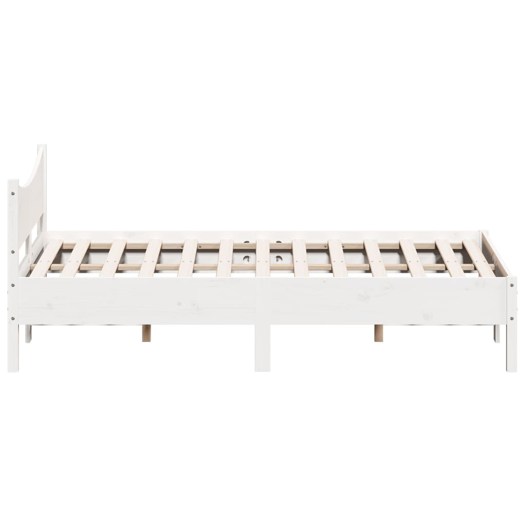 Sengeramme uten madrass hvit 135x190 cm heltre furu