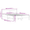 Sengeramme uten madrass hvit 135x190 cm heltre furu