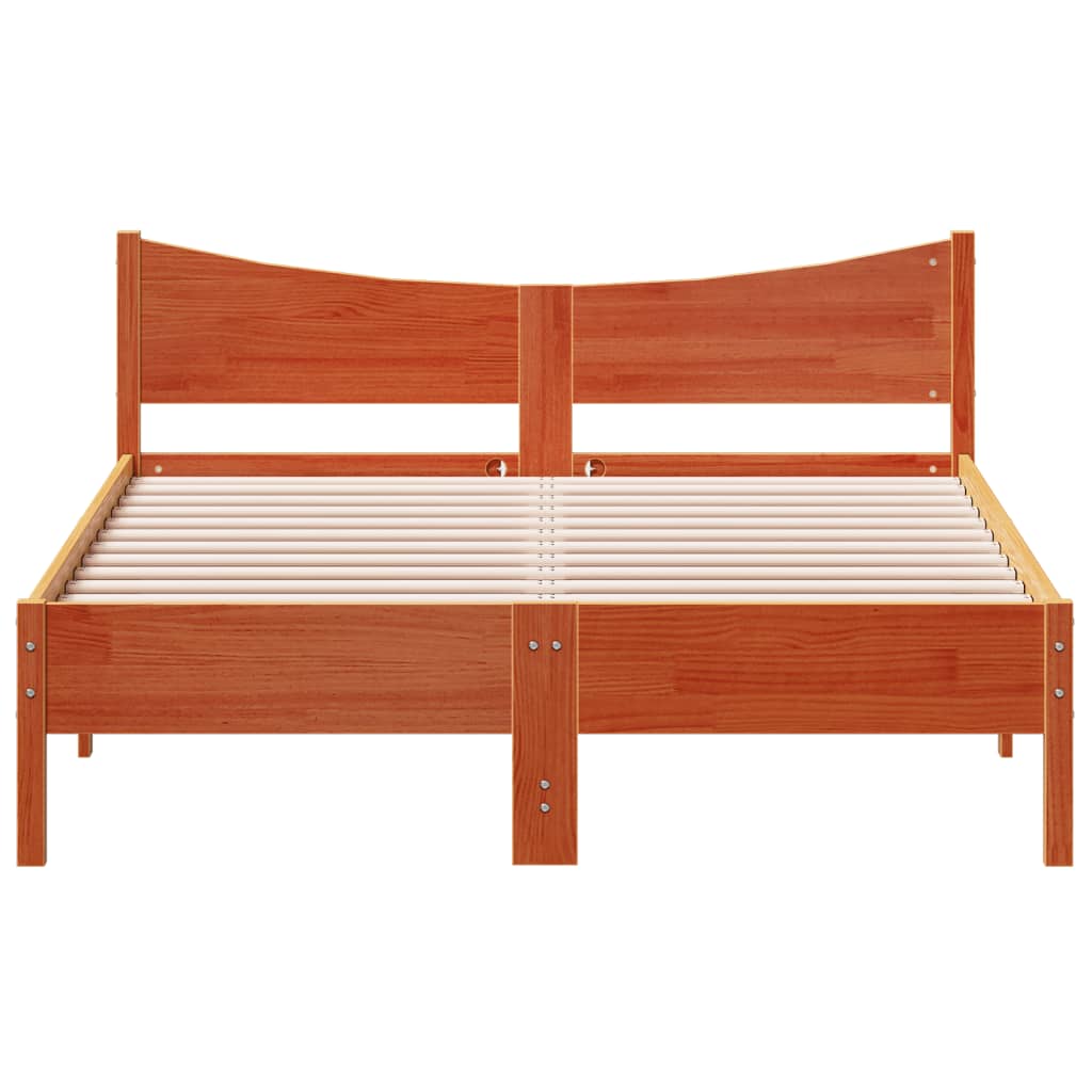 Sengeramme uten madrass brun 135x190 cm heltre furu