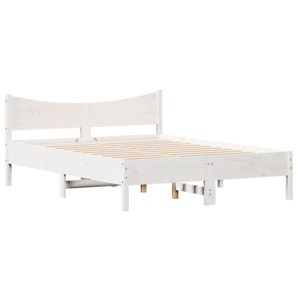 Sengeramme uten madrass hvit 120x190 cm heltre furu