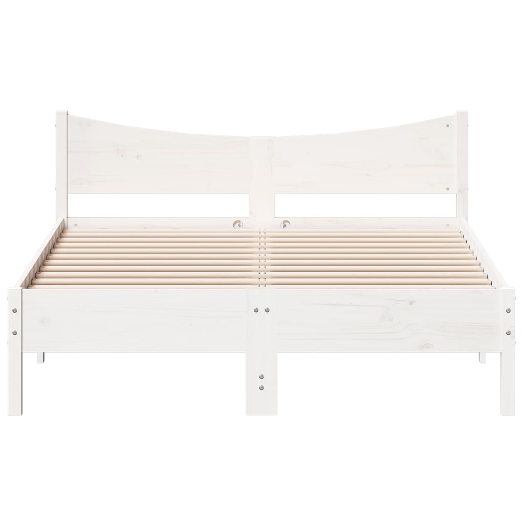 Sengeramme uten madrass hvit 120x190 cm heltre furu