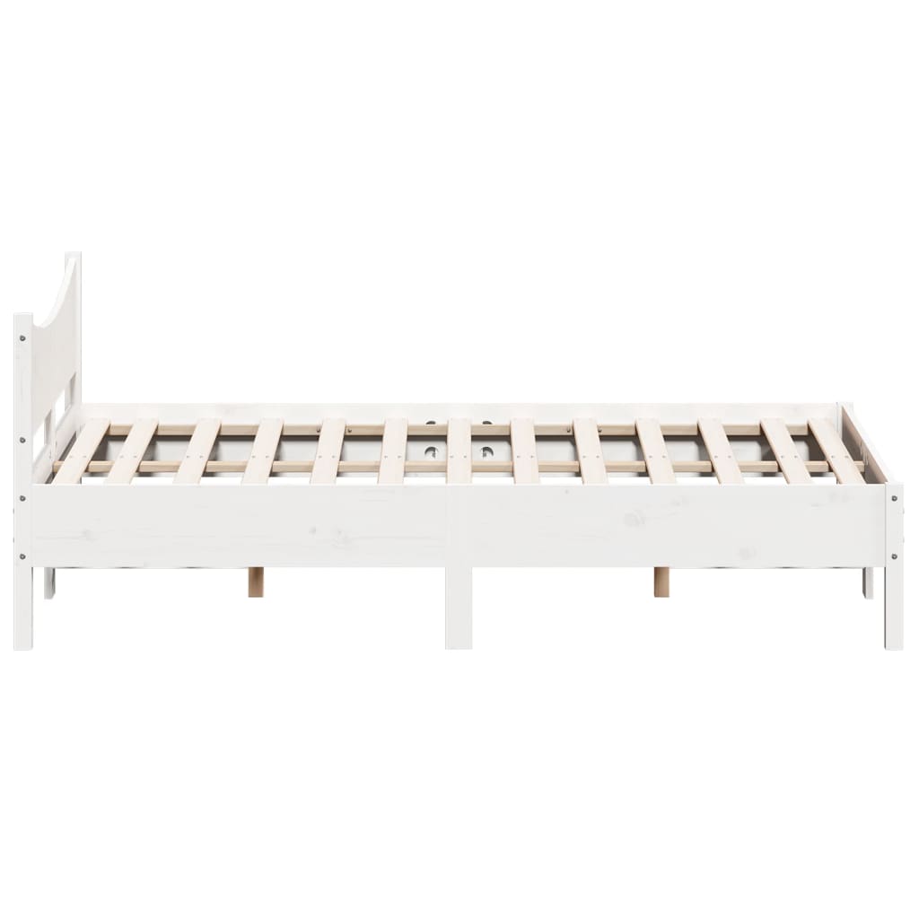 Sengeramme uten madrass hvit 120x190 cm heltre furu