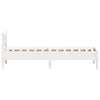 Sengeramme uten madrass hvit 75x190 cm heltre furu
