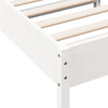Sengeramme uten madrass hvit 75x190 cm heltre furu