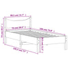 Sengeramme uten madrass hvit 75x190 cm heltre furu