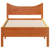 Sengeramme uten madrass voksbrun 75x190 cm heltre furu