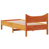 Sengeramme uten madrass voksbrun 75x190 cm heltre furu