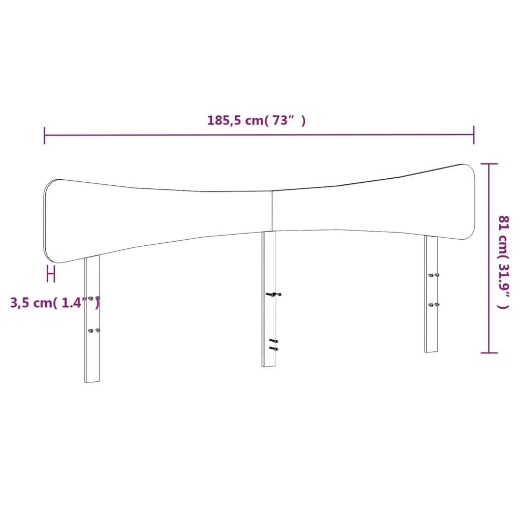 Hodegavl voksbrun 180 cm heltre furu