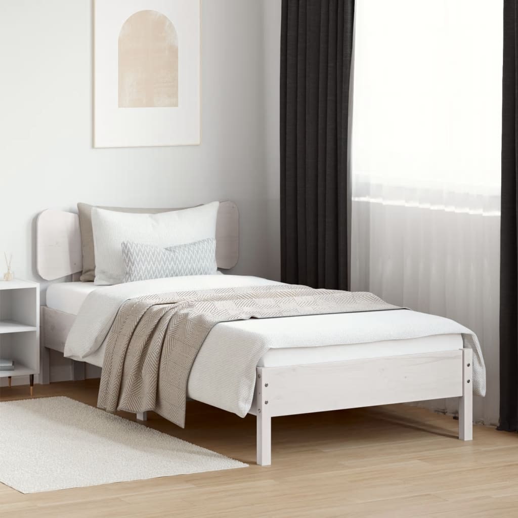 Hodegavl hvit 100 cm heltre furu
