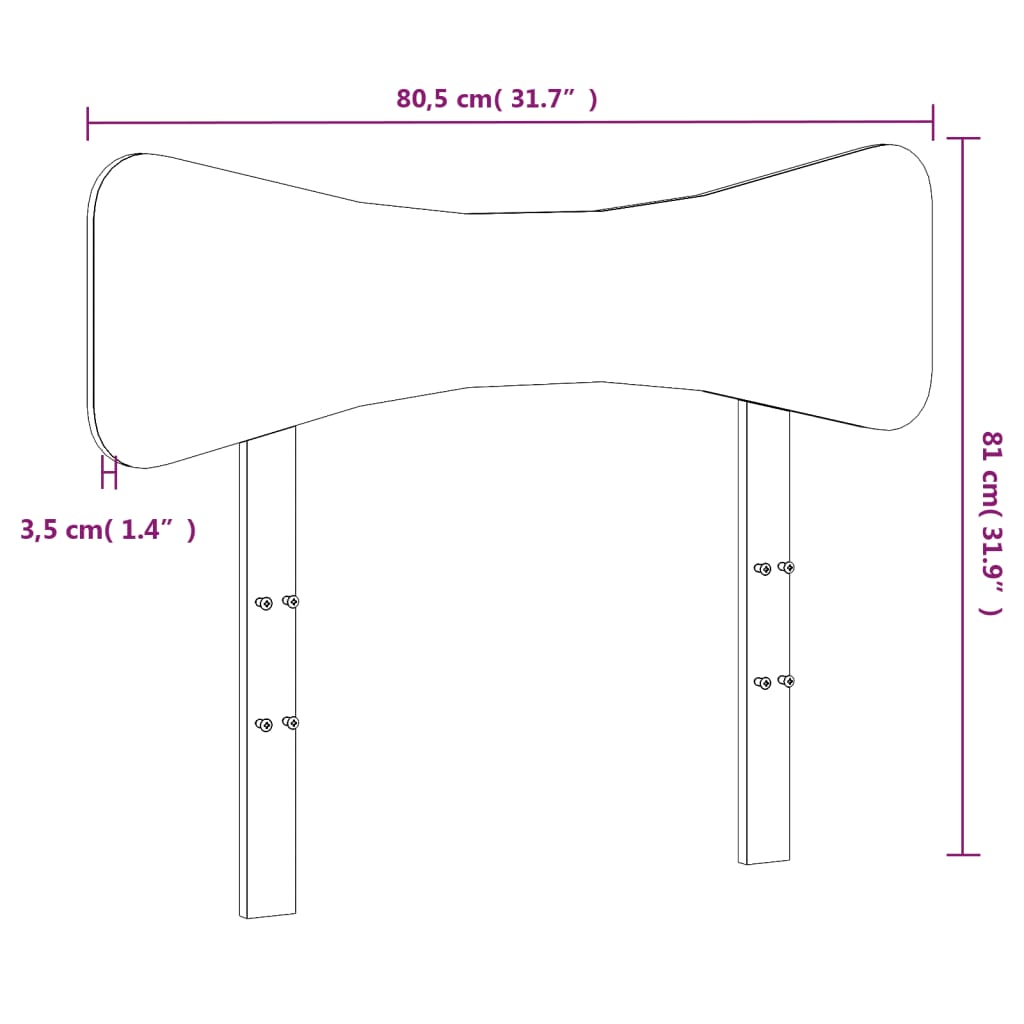 Hodegavl voksbrun 75 cm heltre furu
