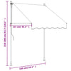 Uttrekkbar markise antrasitt 150x150 cm stoff og stål