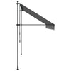 Uttrekkbar markise antrasitt 300x150 cm stoff og stål
