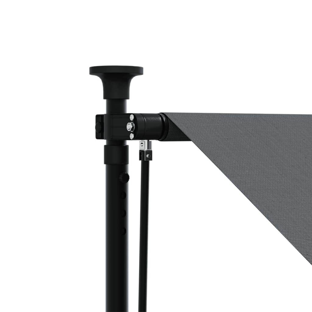Uttrekkbar markise antrasitt 300x150 cm stoff og stål