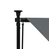 Uttrekkbar markise antrasitt 300x150 cm stoff og stål