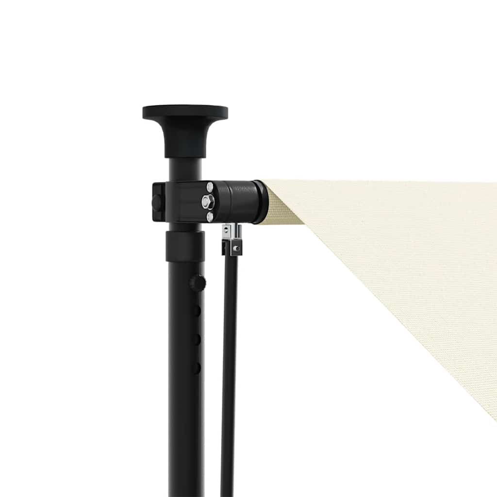 Uttrekkbar markise kremhvit 100x150 cm stoff og stål