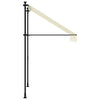 Uttrekkbar markise kremhvit 150x150 cm stoff og stål