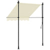 Uttrekkbar markise kremhvit 150x150 cm stoff og stål