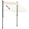 Uttrekkbar markise kremhvit 150x150 cm stoff og stål