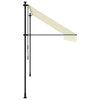 Uttrekkbar markise kremhvit 350x150 cm stoff og stål