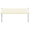 Uttrekkbar markise kremhvit 400x150 cm stoff og stål