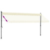 Uttrekkbar markise kremhvit 400x150 cm stoff og stål
