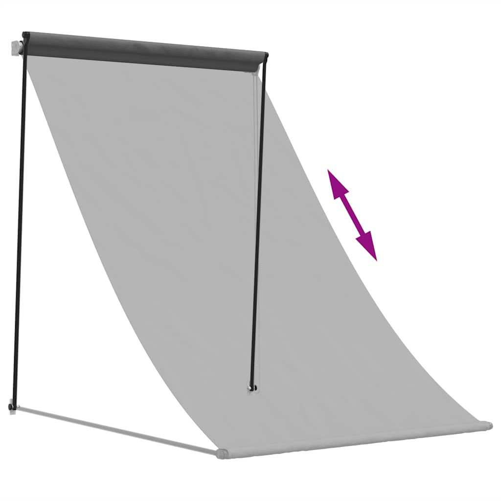 Uttrekkbar markise antrasitt 100x150 cm stoff og stål vidaXL