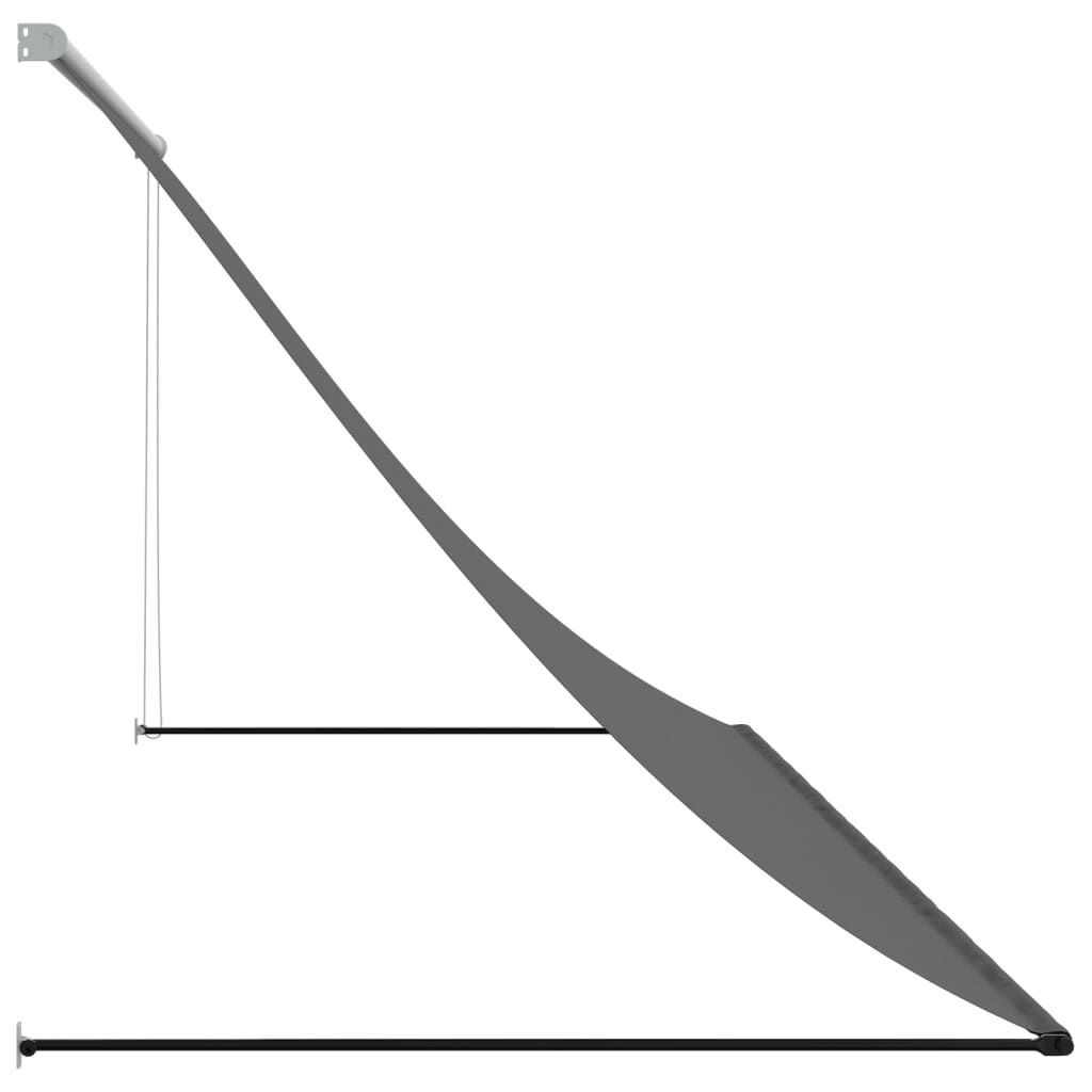 Uttrekkbar markise antrasitt 300x150 cm stoff og stål