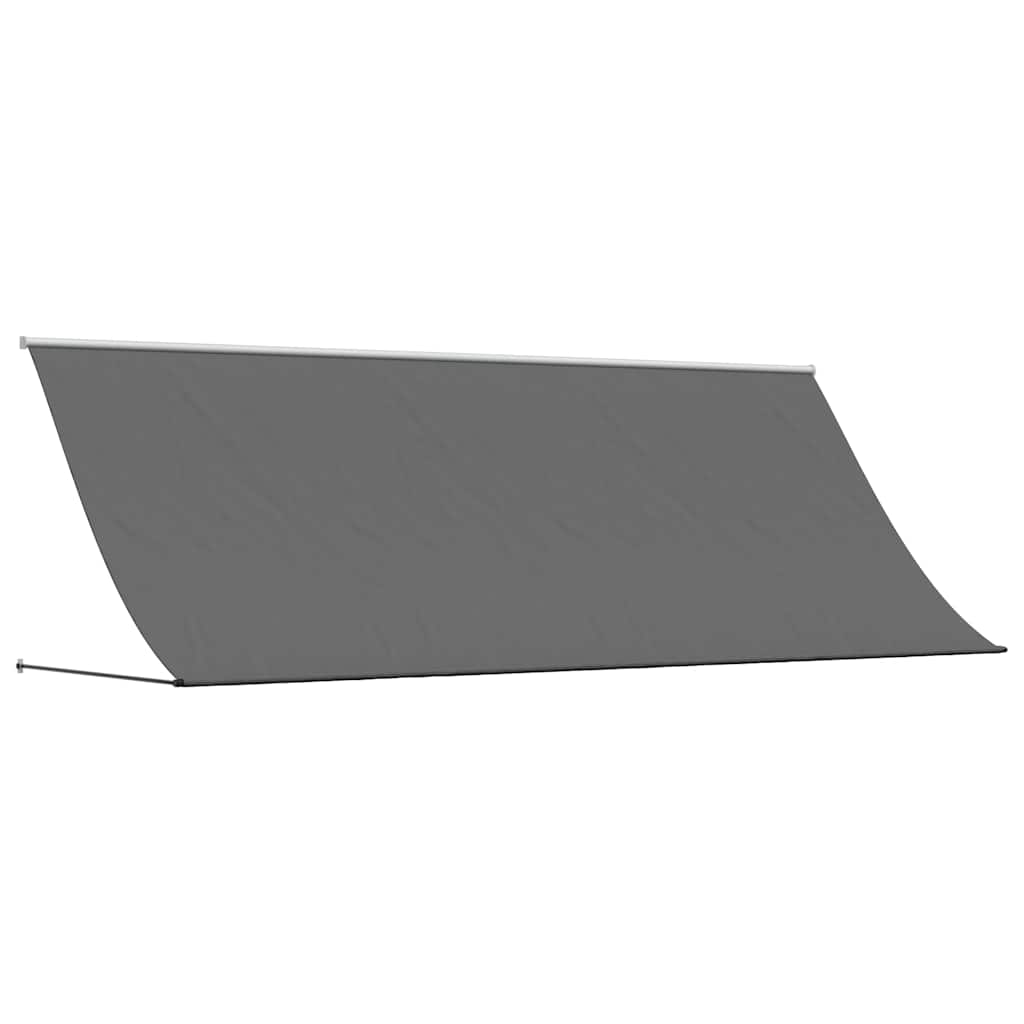 Uttrekkbar markise antrasitt 400x150 cm stoff og stål vidaXL