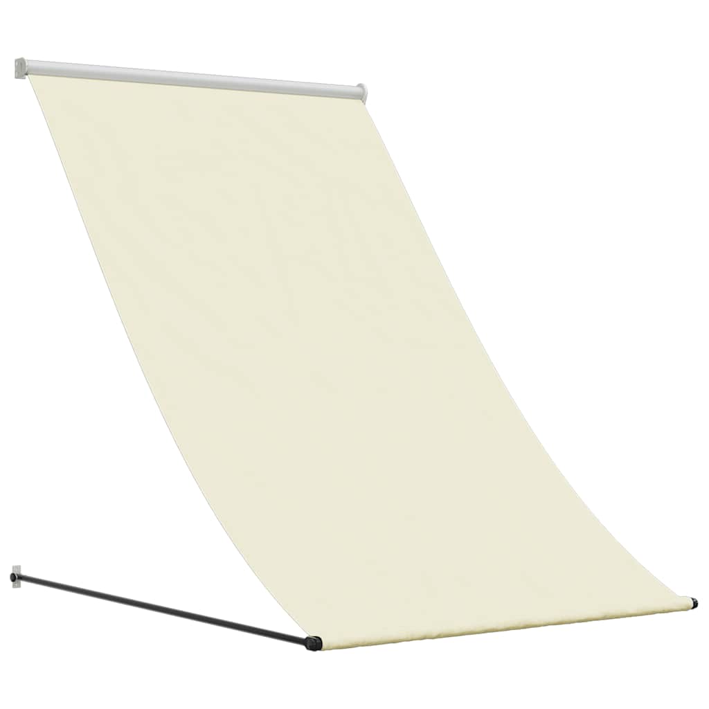 Uttrekkbar markise kremhvit 100x150 cm stoff og stål vidaXL